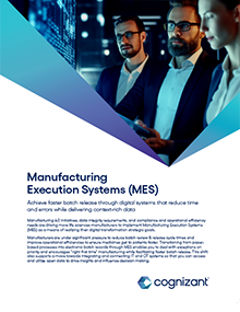 Titelbild der Broschüre „Manufacturing Execution Systems“.