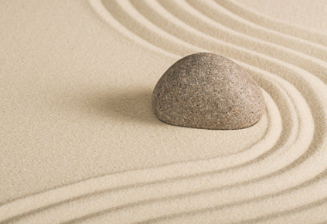 sand wave and stone