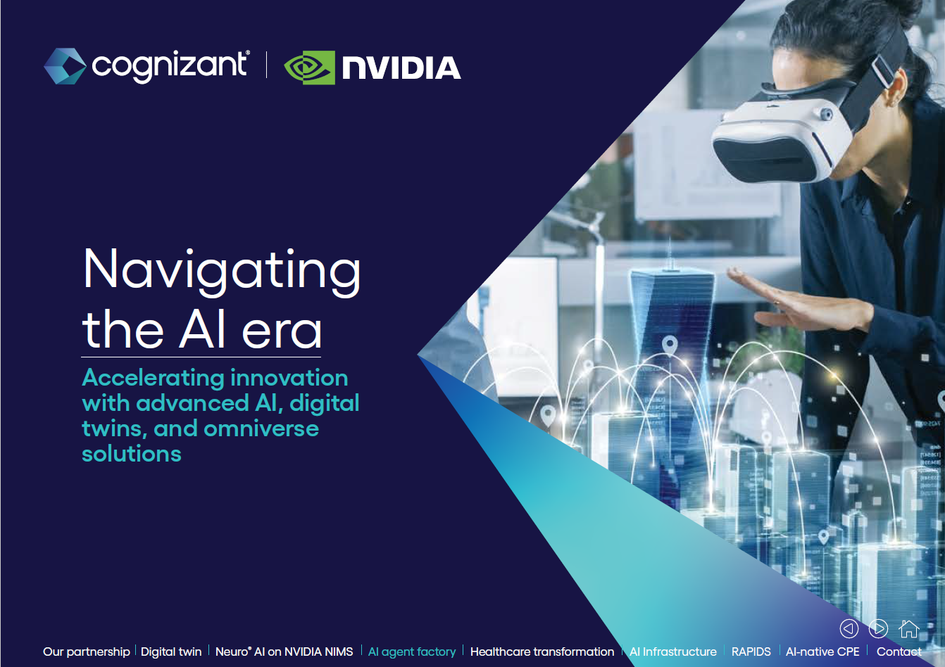 Cover of Cognizant and NVIDIA's 'Navigating the AI era" playbook