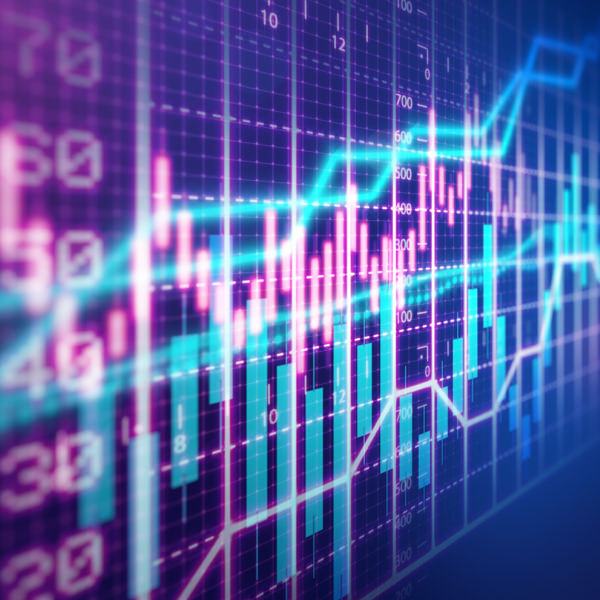 Gráfico en interfaz digital con números