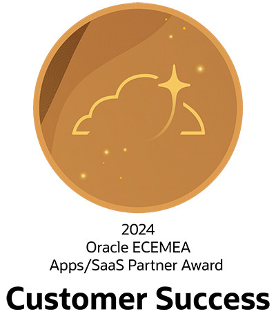 Oracle Applications/SaaS ECEMEA Customer Success Award badge