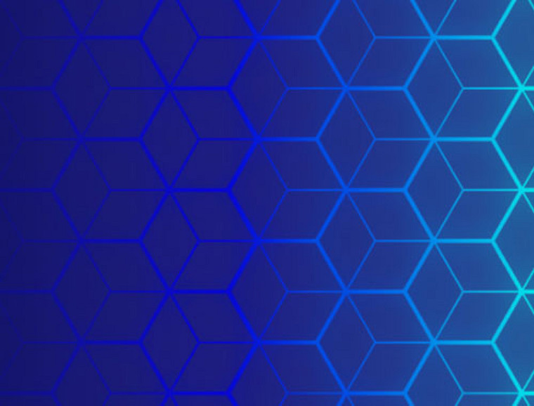 abstract dark blue cubic pattern