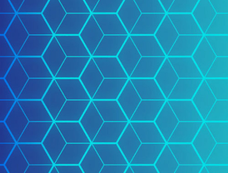 abstract dark blue cubic pattern