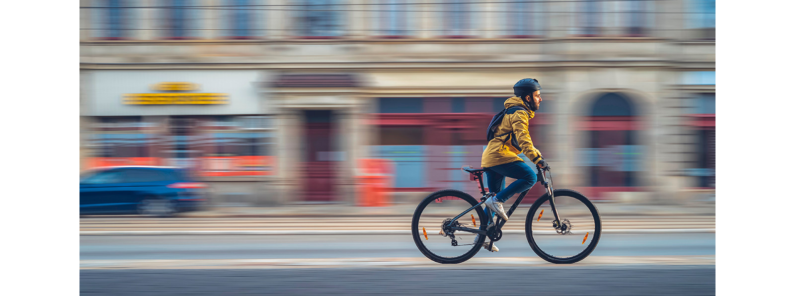 Image of a person riding a cycle