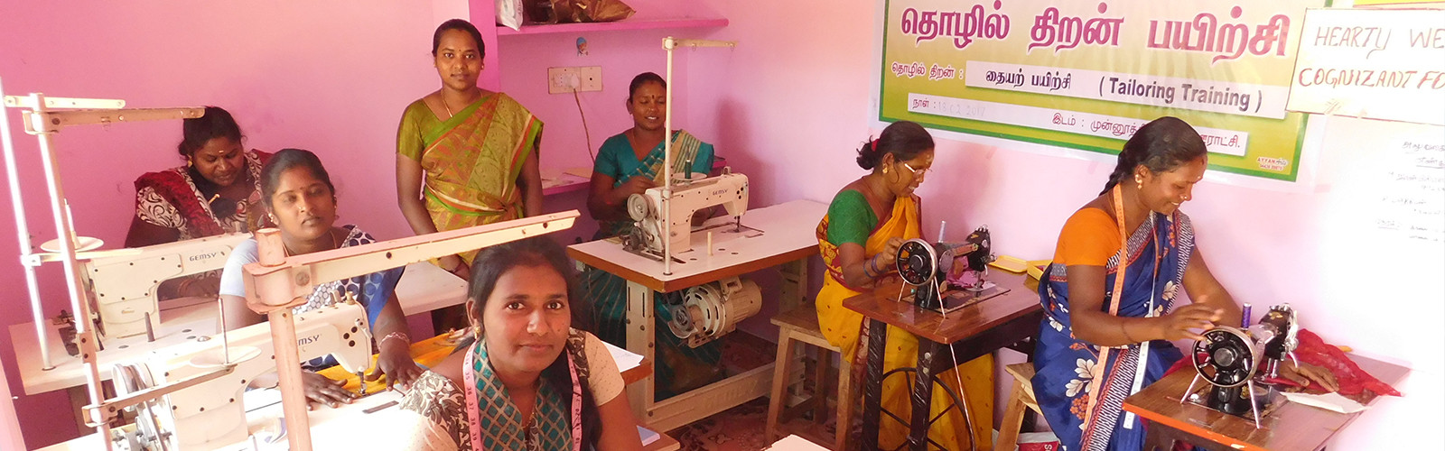 women's are stitching the clothes