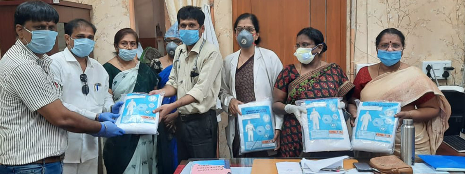 PPE kits are distributed to doctors