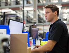 employee working at desk