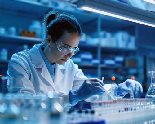 Lab technicianat work