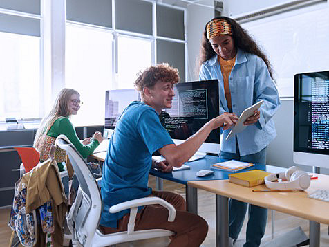 students in a classroom