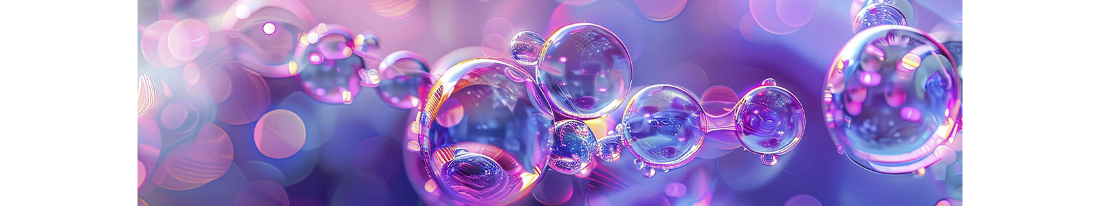 A striking purple background filled with colorful bubbles and circles, enhancing the overall aesthetic appeal of the image.
