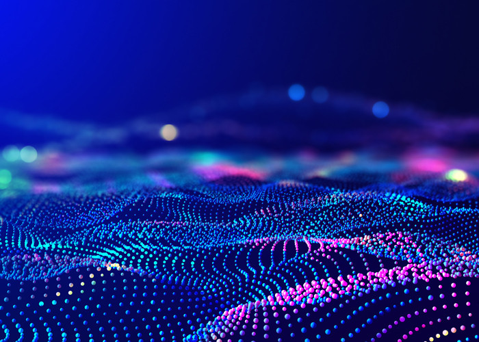 Blue dotted wave
