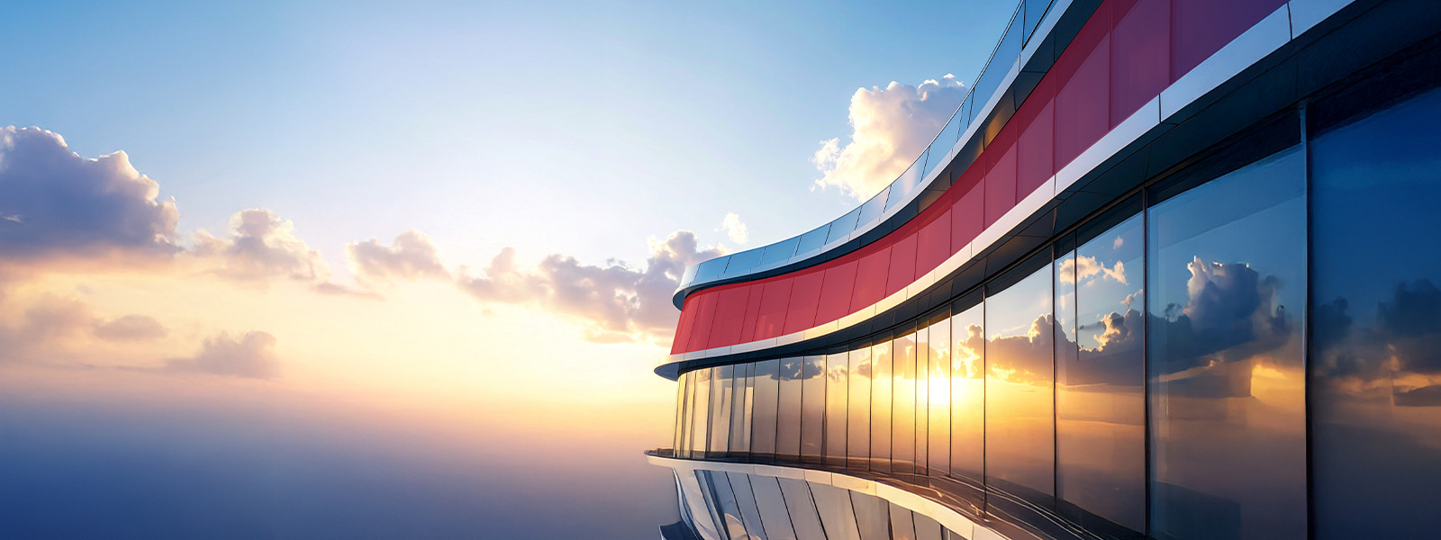 A woman wearing headphones stands in a bustling city