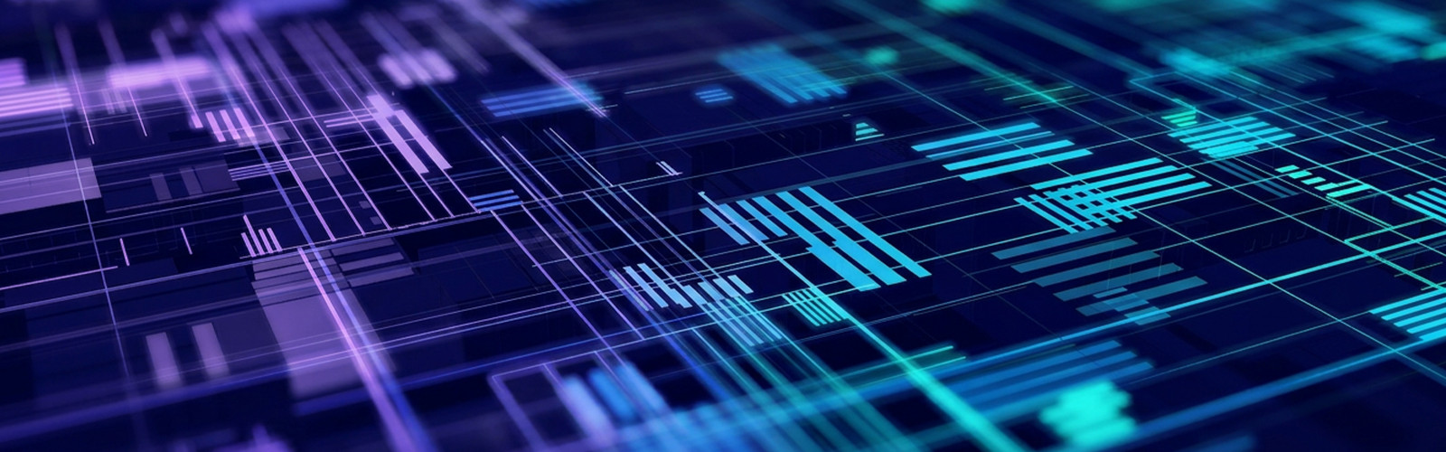 An  abstract digital image of a futuristic grid pattern