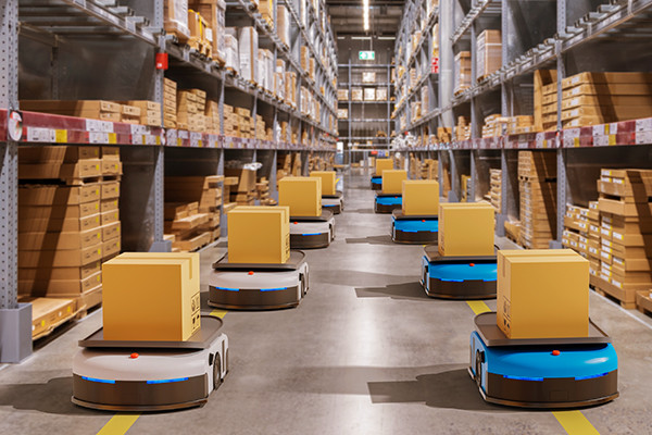 Autonomous robot delivery in warehouses with 5g wireless connection