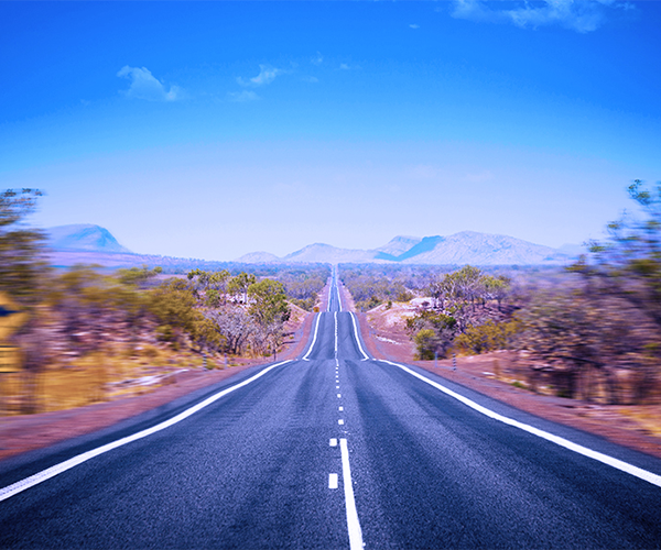 An Highway road with sunset