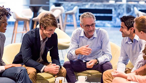 People having a discussion