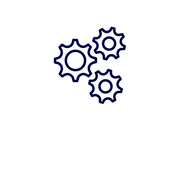 Three gears icon
