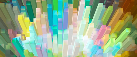 A bulk of cuboids in different colors
