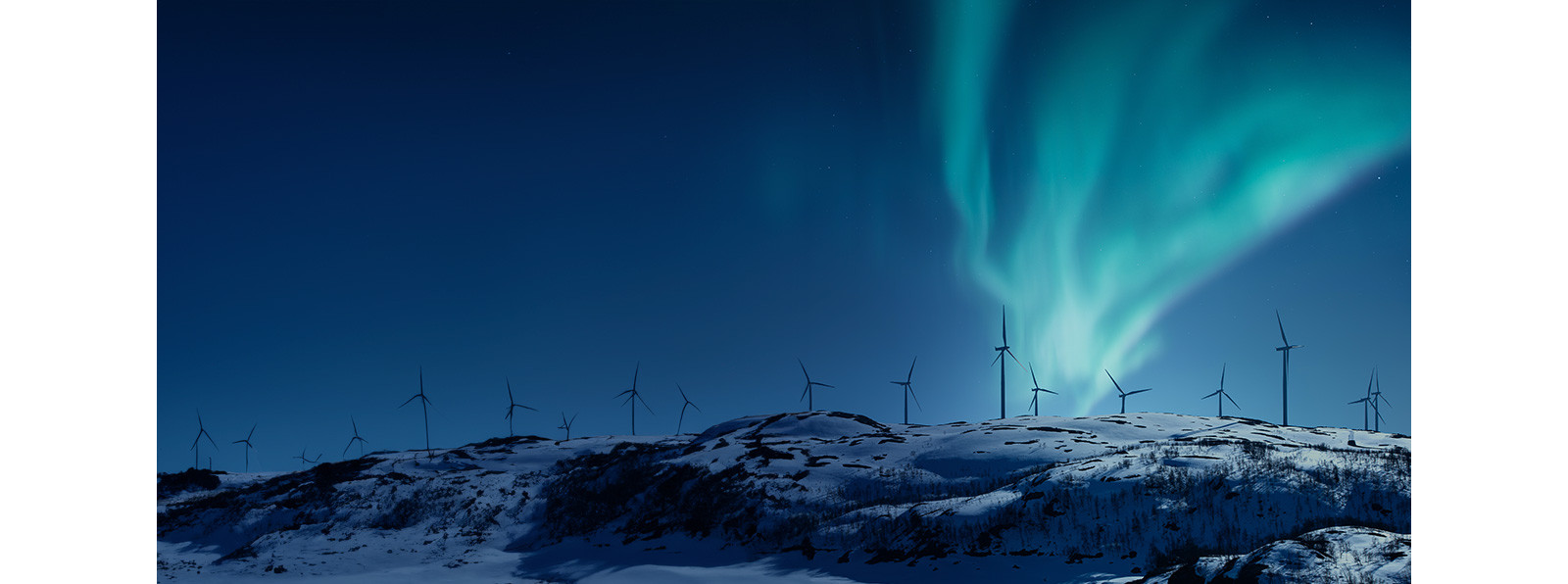 A view of night aurora in Nordic