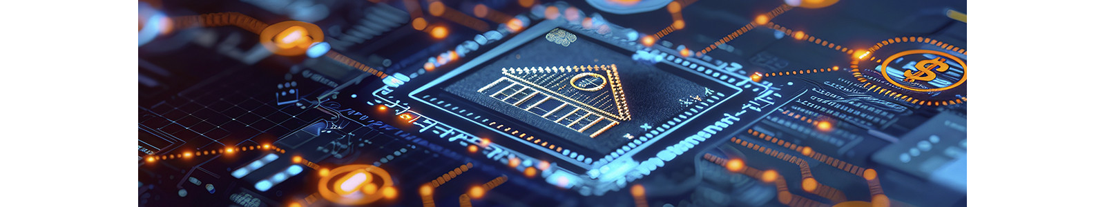 An image of a microprocessor chip on a circuit board