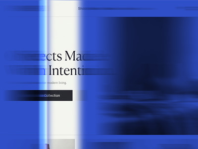 Abstract blue website design with motion blur effect.